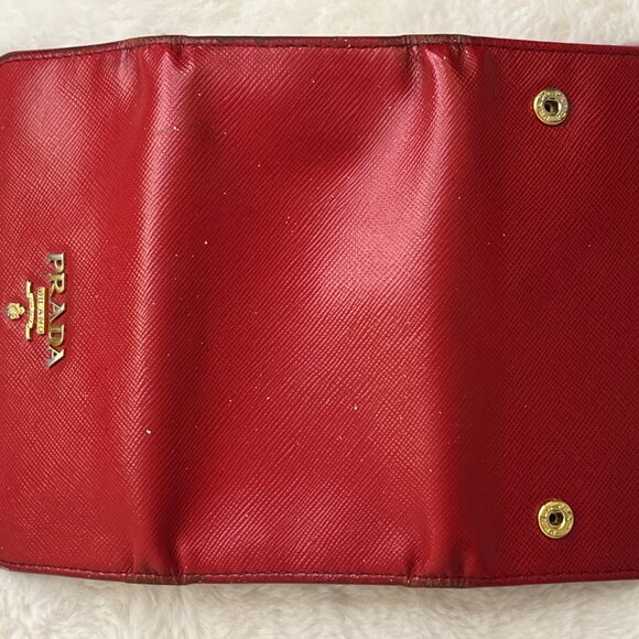 Prada Red Saffiano Leather 6-Key Holder - Picture 12 of 12